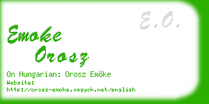 emoke orosz business card